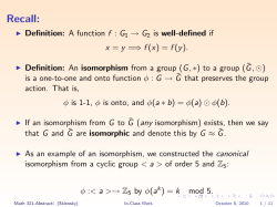 Intro to Isomorphisms