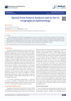 Spatial Point Pattern Analyses and its Use in Geographical
