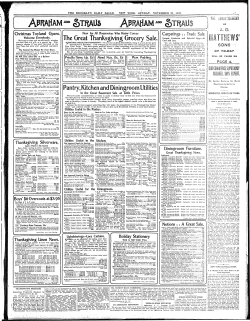A p r aH a m " &rdquo; &sect; - n i A U s The Great Thanksgiving Grocery Sale