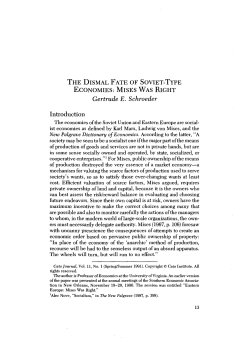 the dismal fate of soviet-type economies mises was