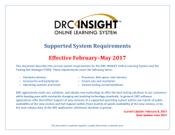 Supported System Requirements Effective February–May