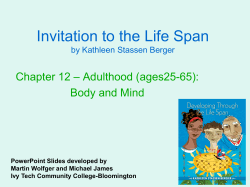 Invitation to the Life Span