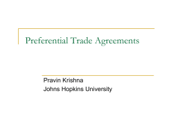 Preferential Trade Agreements