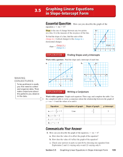 Communicate Your Answer Graphing Linear Equations in Slope