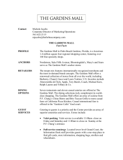 Contact: Michele Jacobs Corporate Director of