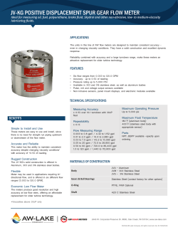 jv-kg positive displacement spur gear flow meter