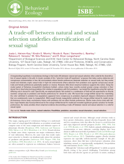 A trade-off between natural and sexual selection