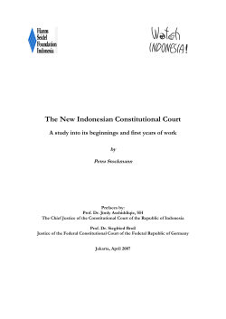 Table of contents - Watch Indonesia!