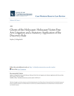 Ghosts of the Holocaust: Holocaust Victim Fine Arts Litigation and a