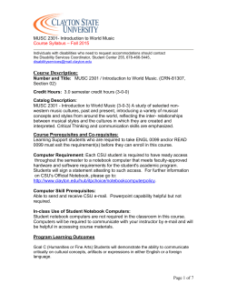 Course Description - Clayton State University