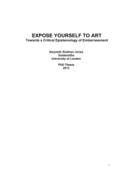 expose yourself to art - Goldsmiths Research Online