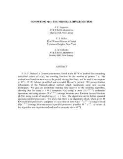 COMPUTING &pi;(x) - Digital Technology Center
