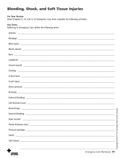 Bleeding, Shock, and Soft Tissue Injuries