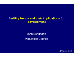 Fertility trends and their implications for development