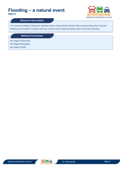 Flooding &ndash; a natural event