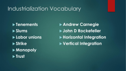 Industrialization Vocabulary