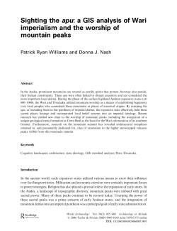 Sighting the apu: a GIS analysis of Wari imperialism and the worship