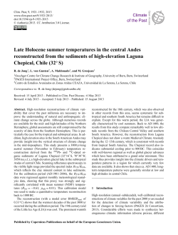 Late Holocene summer temperatures in the central Andes