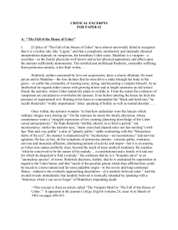 CRITICAL EXCERPTS FOR PAPER #2 A