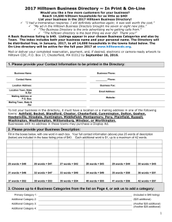 the reservation form. - Hilltown Community Development Corporation