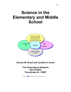 Science in the Elementary and Middle School
