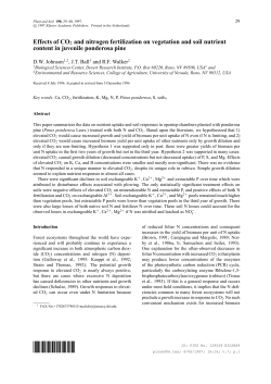 Johnson, D. W., J. T. Ball, and R. F. Walker. 1997. Effects of