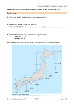 Japan`s volcanic hazards assessment