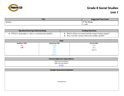Grade 8 Social Studies Unit 7
