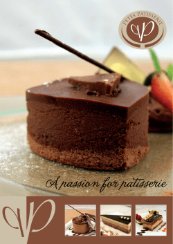 A passion for patisserie