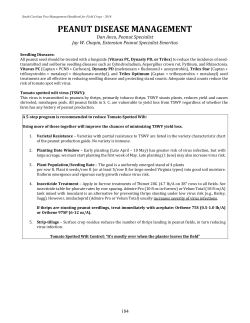 PEANUT DISEASE MANAGEMENT