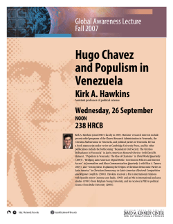 Hugo Chavez and Populism in Venezuela
