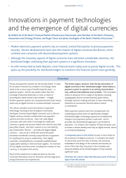 Innovations in Payment Technologies and the