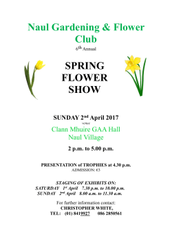 Spring show schedule attached