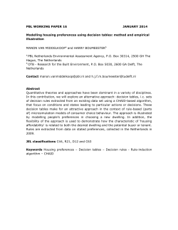 Modelling housing preferences using decision rules: method and