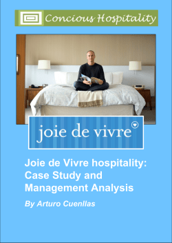 Joie de Vivre hospitality - Conscious