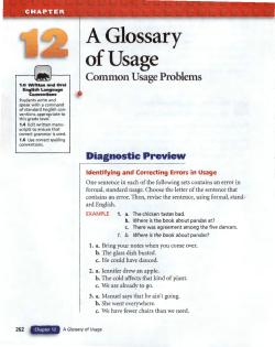 A Glossary of Usage