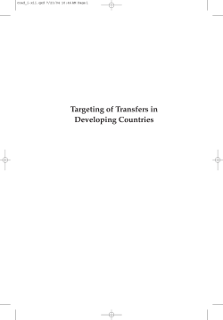 Targeting of Transfers in Developing Countries