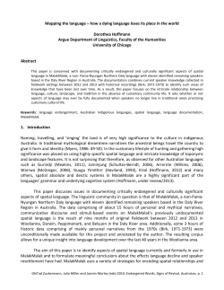 Mapping the language &ndash; how a dying language loses its place in the