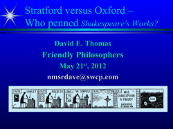 Stratford versus Oxford - New Mexicans for Science and Reason