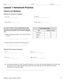 Lesson 1 Homework Practice