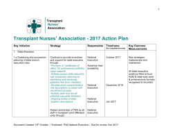 Action Plan TNA 2017 - Transplant Nurses` Association