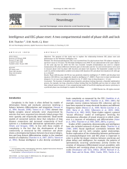 Intelligence and EEG phase reset: A two compartmental model of