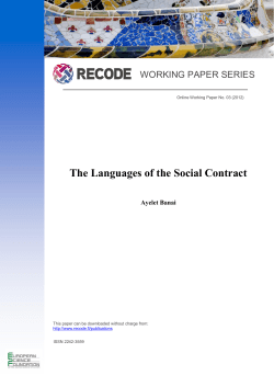 The Languages of the Social Contract
