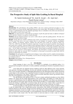 The Prospective Study of Split Skin Grafting In Rural Hospital