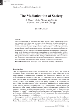 The Mediatization of Society