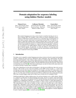 Domain adaptation for sequence labeling using hidden Markov
