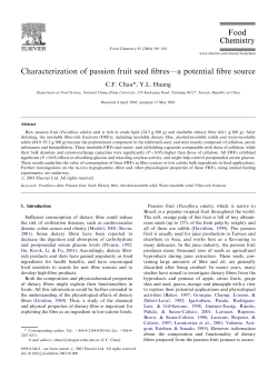 Characterization of passion fruit seed fibres&mdash;a potential fibre source