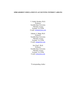 Spreadsheet Simulations in Accounting