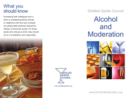 Alcohol and Moderation brochure - Distilled Spirits Council of the