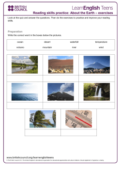 Reading skills practice: About the Earth